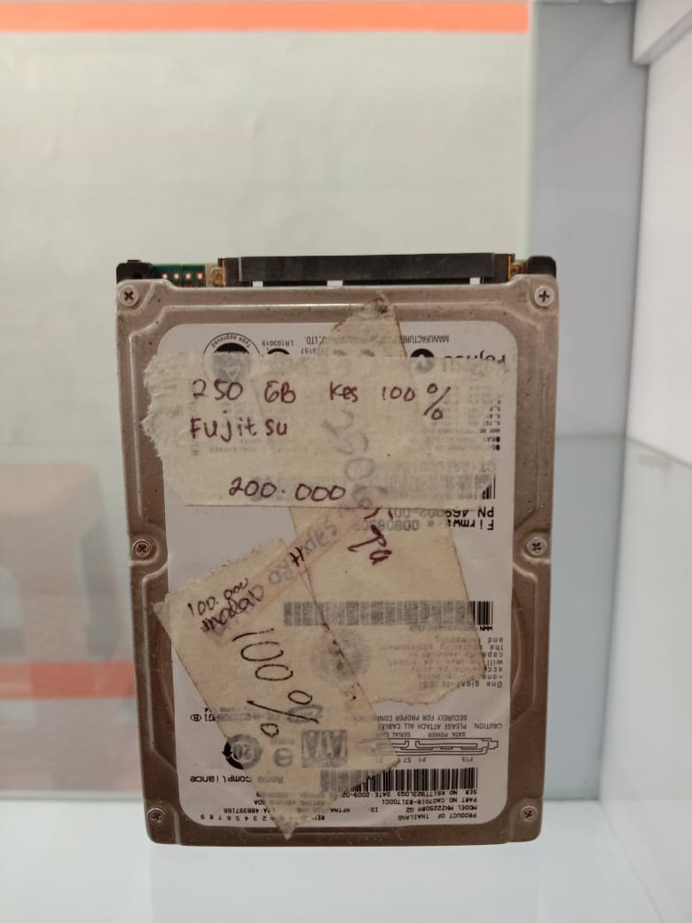 Harddisk Fujitsu 250GB Kesehatan 100%